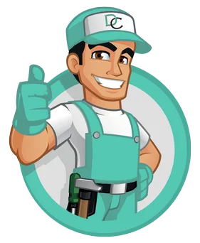 Mascotte Da Costa Bâtiment, artisan en tenue de travail